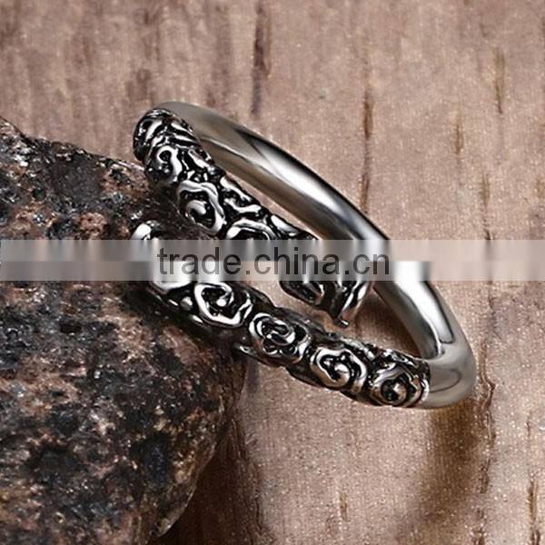 Chinese Style Journey To The West Stainless Steel Jewelry Men Ring