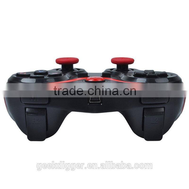 No MOQ T3 Wireless Bluetooth Game Gamepad Joystick Black+Red android wireless game controller