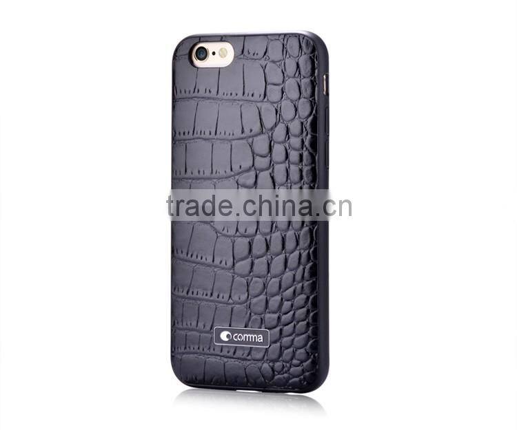 High End Fashion Genuine Leather Case for iPhone 6, Crocodile Skin Back Cover Leather Case for iPhone 6s