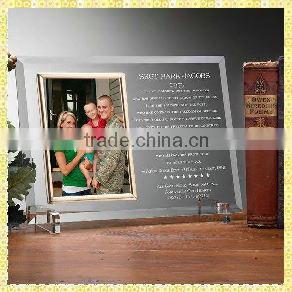 Cheap Photo Frame Glass Coaster For Couple Souvenirs Gifts