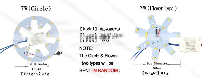 Flower 7w 15w retrofit kit led celling light