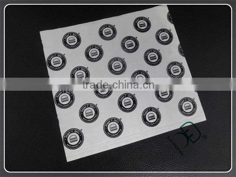 Cheap greaseproof food grade paper burger bag