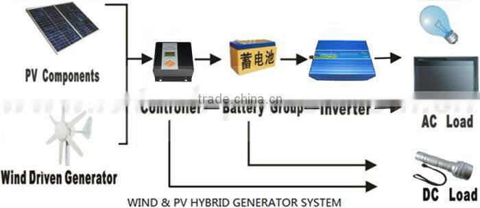 300W Max horizontal wind generator used for home&marine.