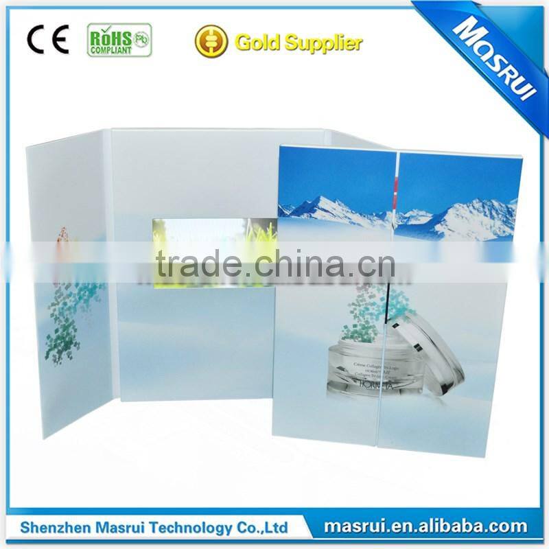 Make up LCD Video Brochure with Custom 4.3" video in print