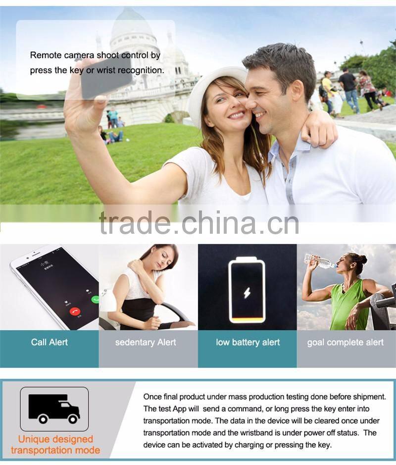 ID107 Bluetooth Smart Bracelet smart band Heart Rate Monitor Wristband Fitness Tracker remote camera for Android iOS