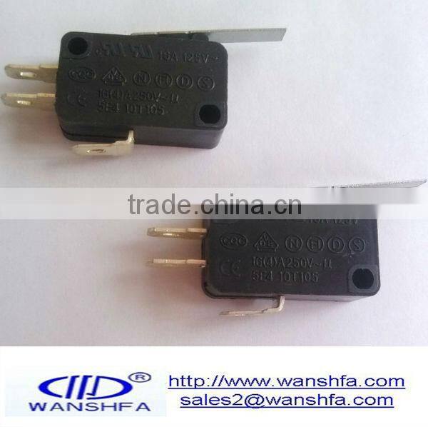 16A 125V Straight level Micro Switch KW7-03-2