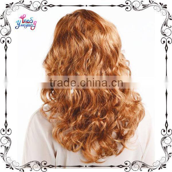 Layered Sexy Shining Brown Deep Curly Natural Wigs