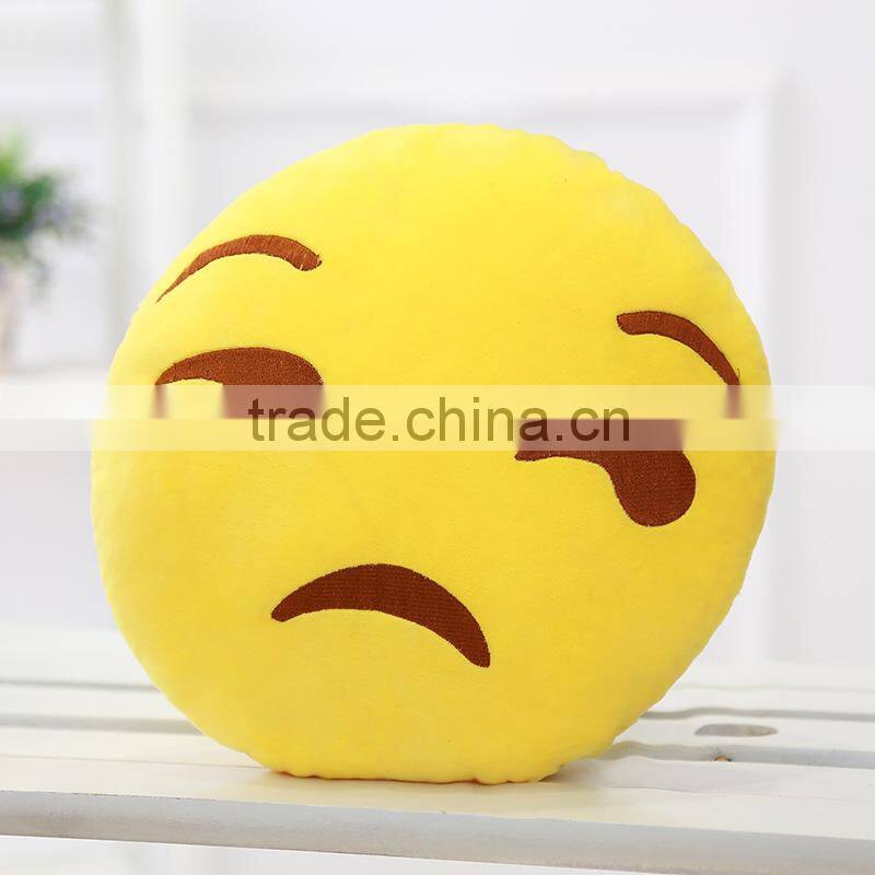 2015 new design emoji pillow, with polyester fiber filling