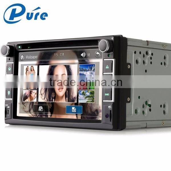 High quality 6.2 inch Touch Screen Double Din Car Stereo with DVD Bluetooth Radio USB SD AUX 2 Din Multimedia System with GPS