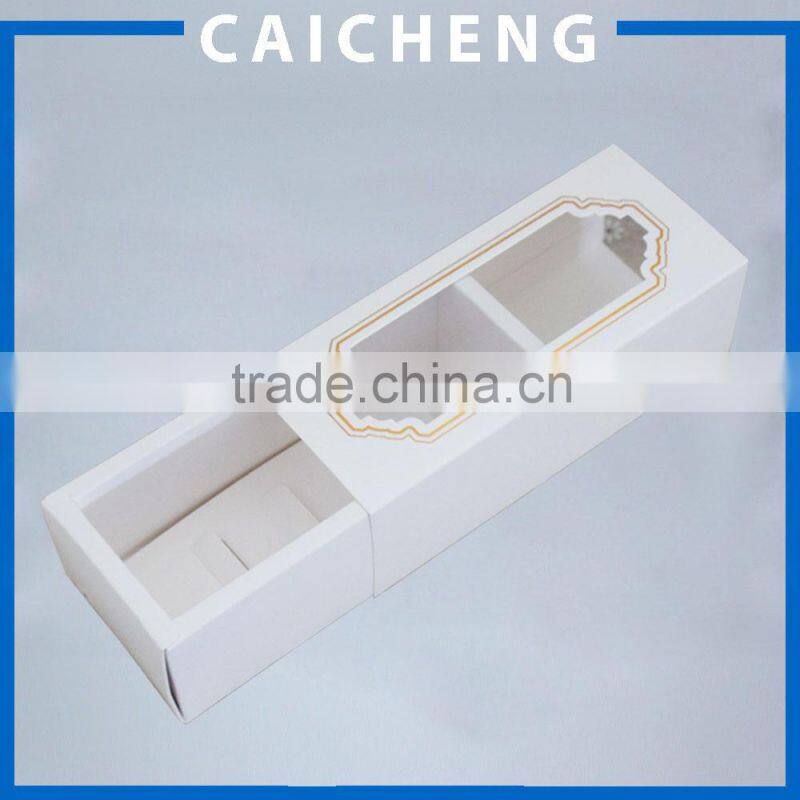 Exquisite white cardboard macarons packaging box