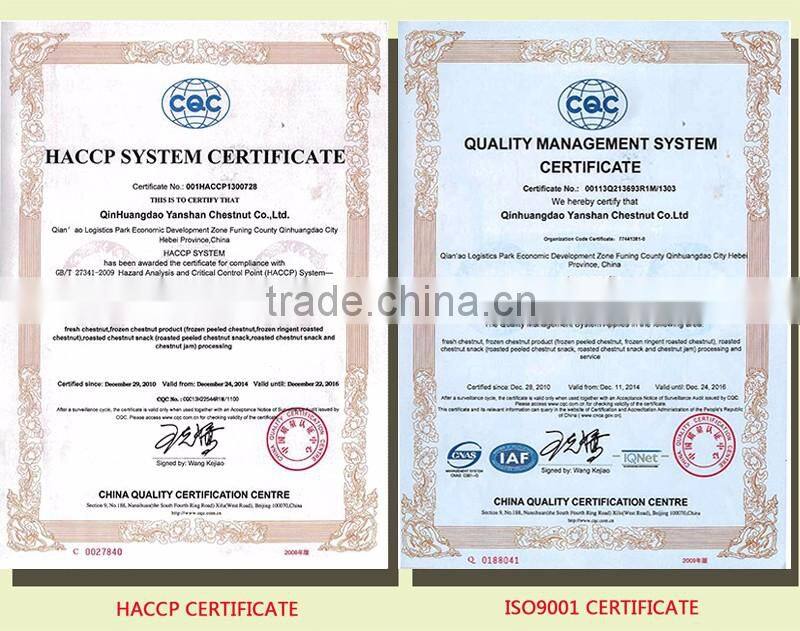 New Bulk Sweet Organic Frozen Shelled Cooked Chestnut Food