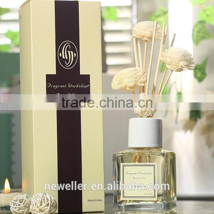 Amazon transparent bottle ceramic reed diffuser sets wholesale