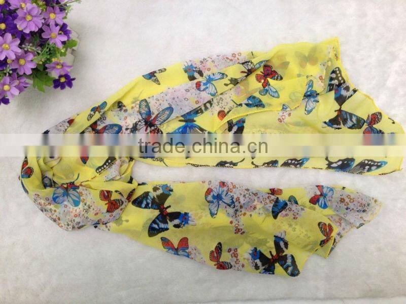 2014 New Fashion Lady Women Soft Butterfly Scarf Pashmina Shawl Wrap Large Print Stole Neck Warm