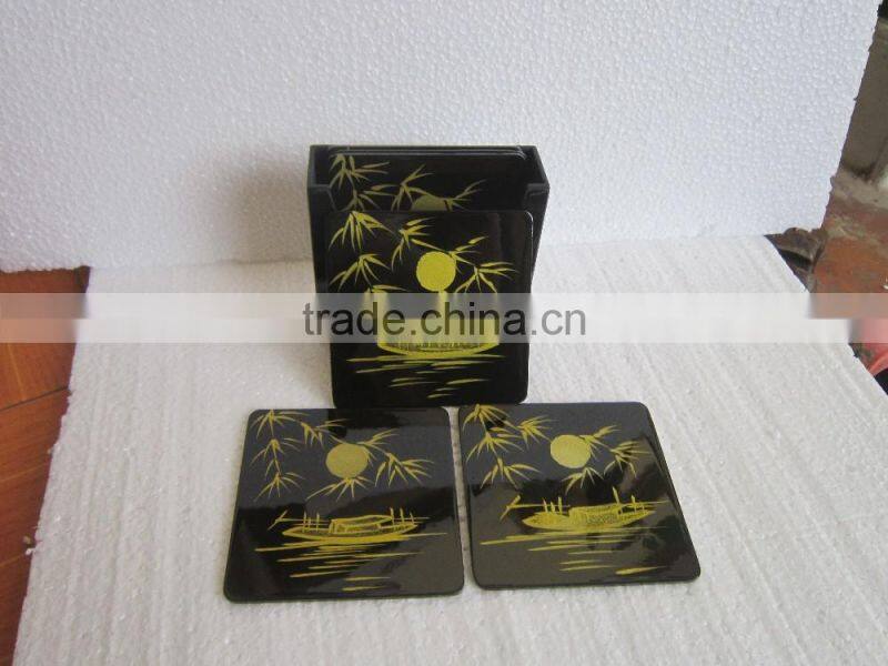 High end quality lacquer coaster made in Vitenam