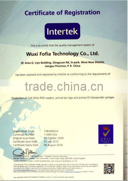 worldwide134.2KHZ ISO standard pet microchip syringe