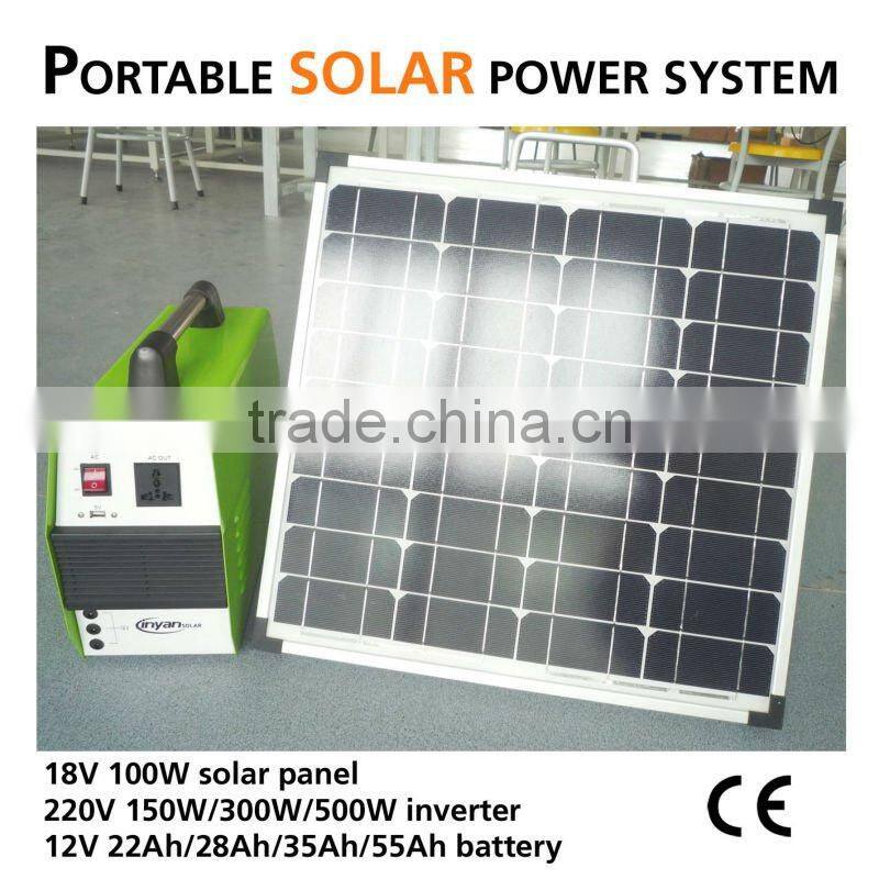 2015 hot sell 500W portable solar system for home use
