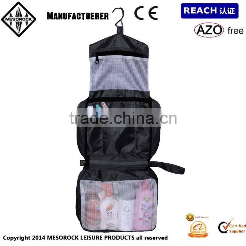 Large Hanging Wash Bag Men's Women's Toiletries Travel Make-Up Case, Zip Closure