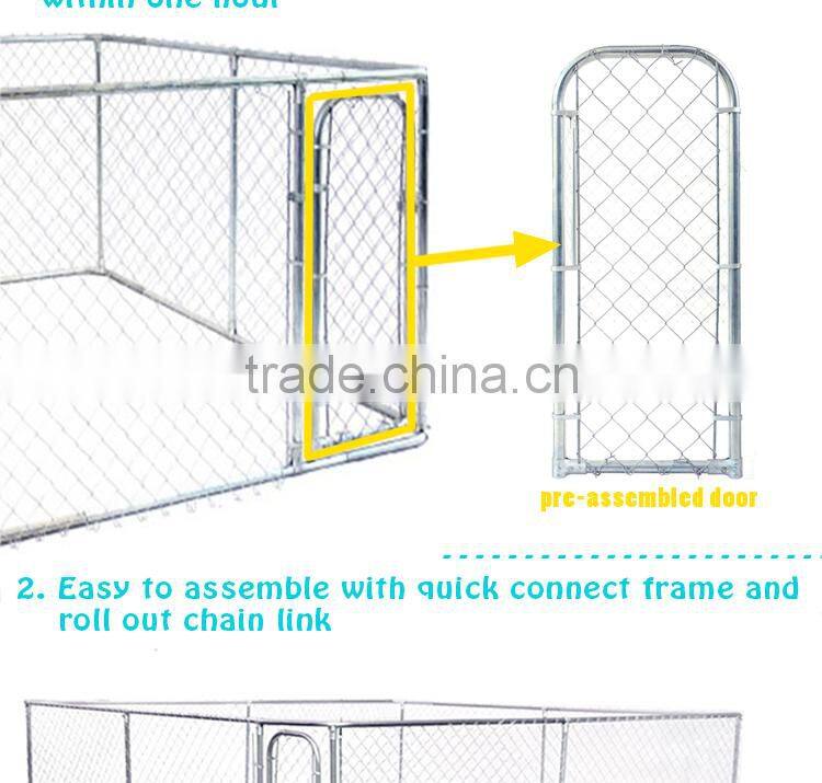 For Amazon and eBay store custom logo large outdoor chain link box large dog kennel run