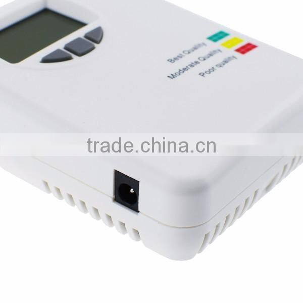 Wallmount Desktop Gas Detector Air Quality Meter VOC Tester Humidity Temperature Display Color Indicator