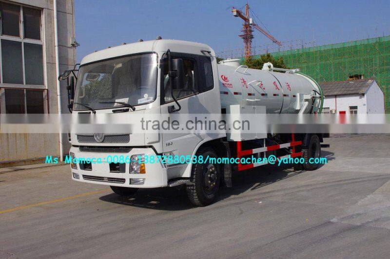 High pressure water and suction truck,high pressure vacuum suction truck 10cbm for sale