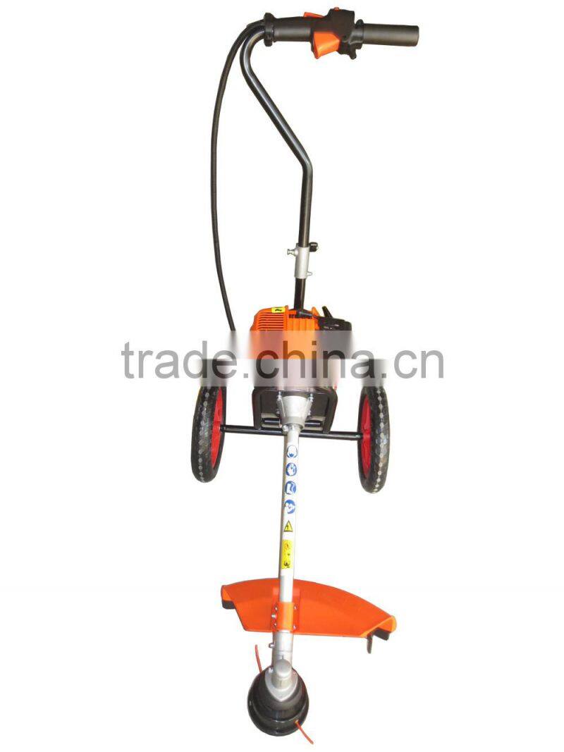 4 stroke wheeled brush cutter hand push grass trimmer
