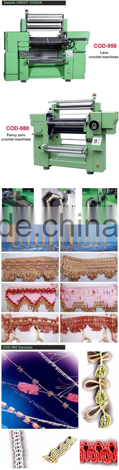 Credit Ocean COD-980 fancy yarn lace crochet machines