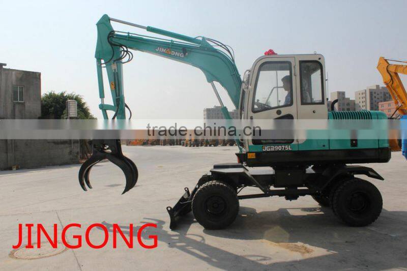agriculature machinery LOW PRICE JINGONG JGM9075L wheel excavator