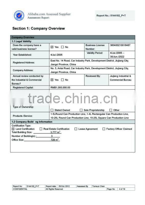 round can production line tin can lid drying manufacturer