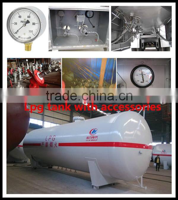Lpg tank with Safety valve, magnetic flap liquid level gauge, pressure gauge, thermometer, cut-off valves