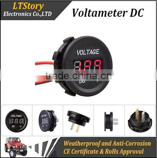 White Car Marine truck bus Auto Voltmeter Voltage Gauge Tester Volt Meter