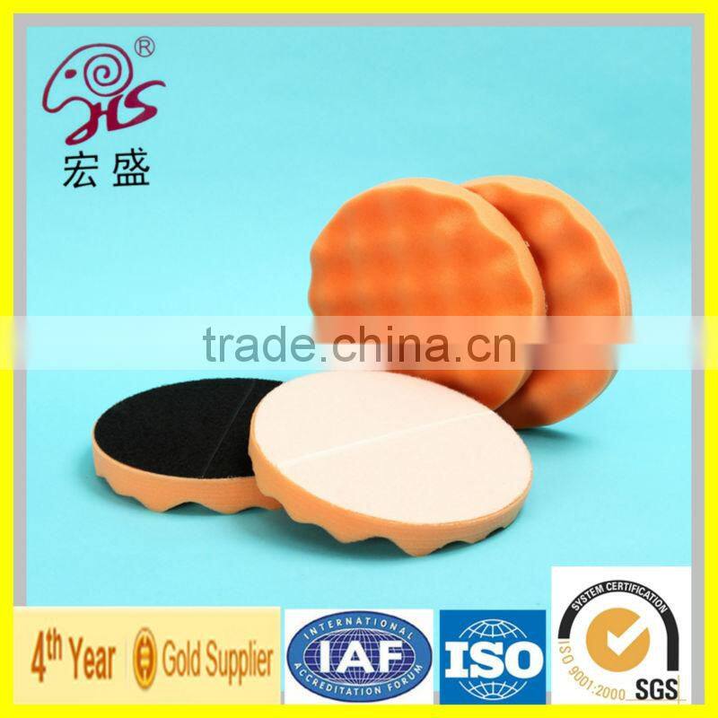 2016 new product Deep Red Sponge Buffing Pad nylon tape Foam Pad high quality