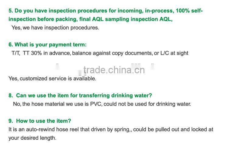 Retractable Air Hose Reel 20m PU Hose