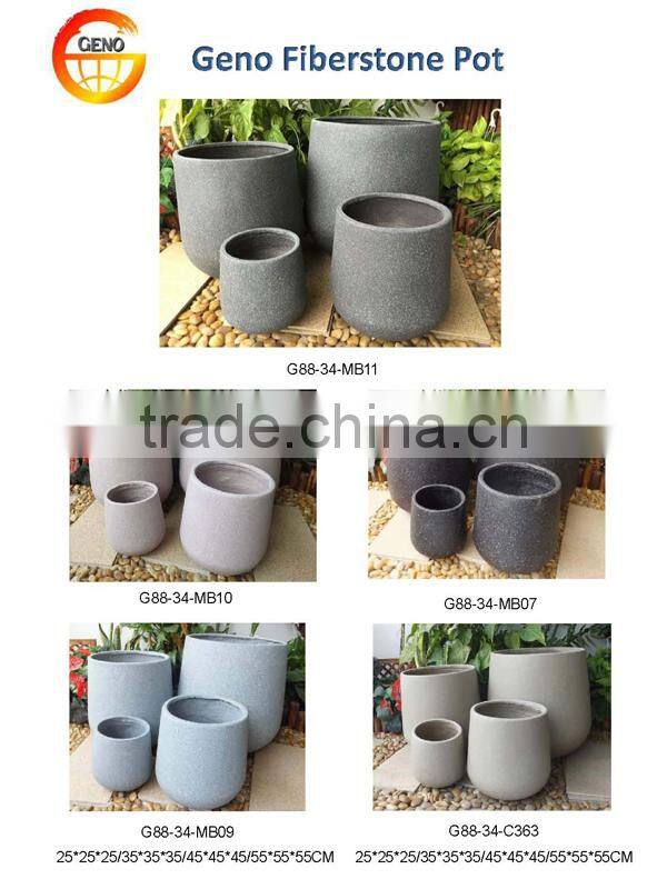 mold produced concrete flower pot