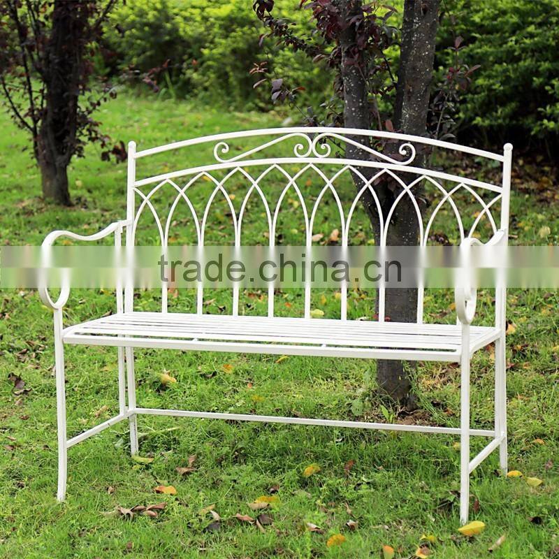 Bench with coffee tea table outdoor garden using