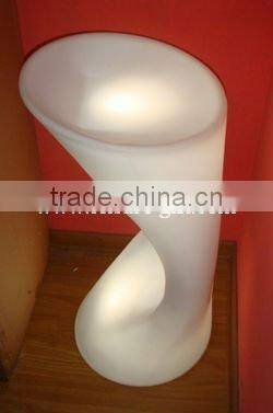 FO-8547 Led bar furniture sets,plastic bar stool,led light stool