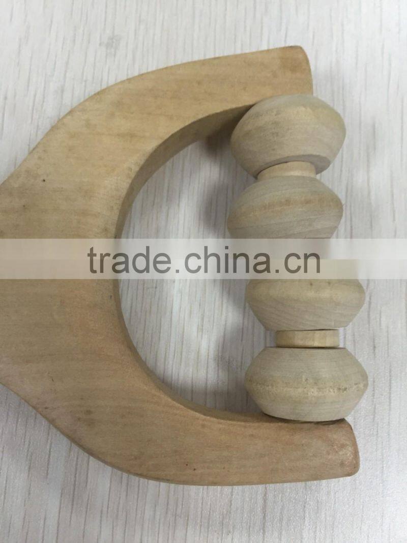 Wooden massage device tricycle roller massage device solid wood massage hammer