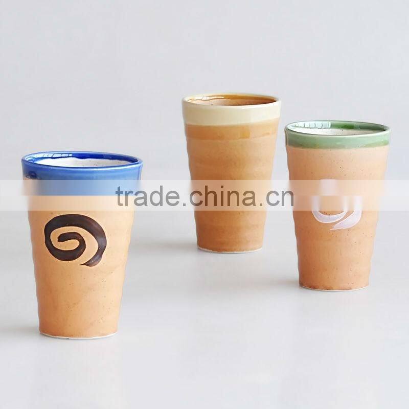 Japan-style mug and bowl with solid color