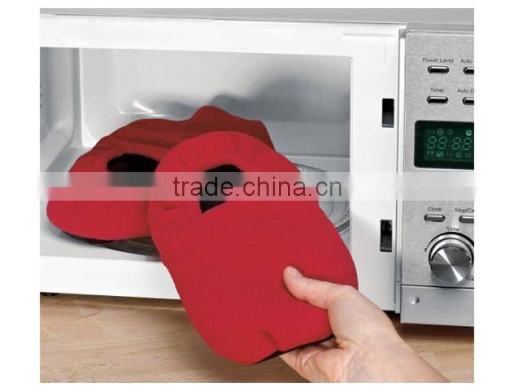 Hot sale indoor slippers therapy unisex plush warm heated microwave slippers