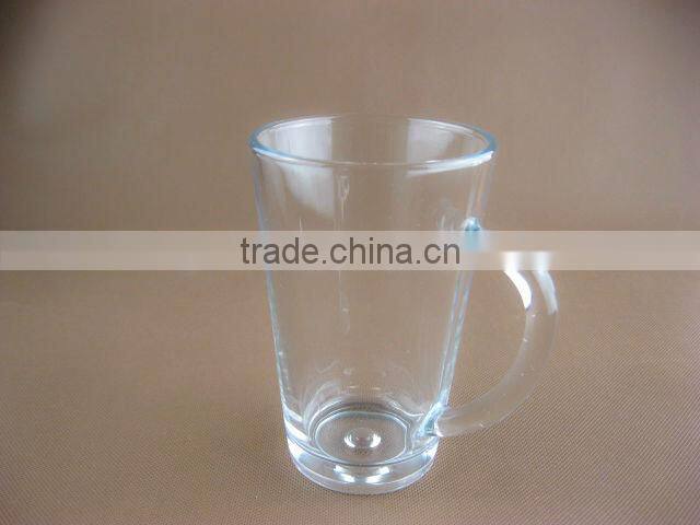 drinking glass cup with handle/glassware