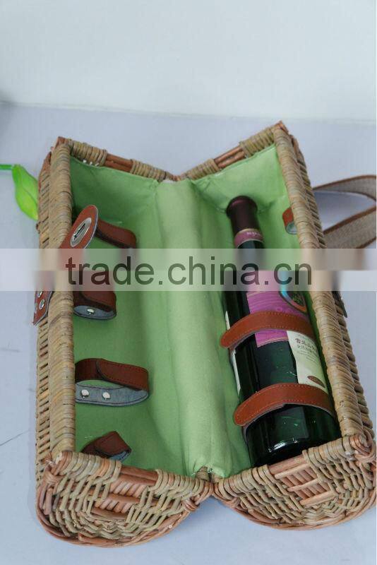 wicker basket for wine
