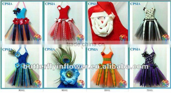 2014 China Wholesale Girls romantic tutu ribbon tutu set Girls bow holder Tutu
