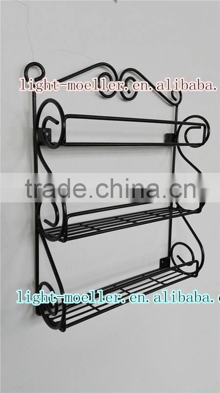 Wrought Iron Scroll 3-Tier Spice Rack