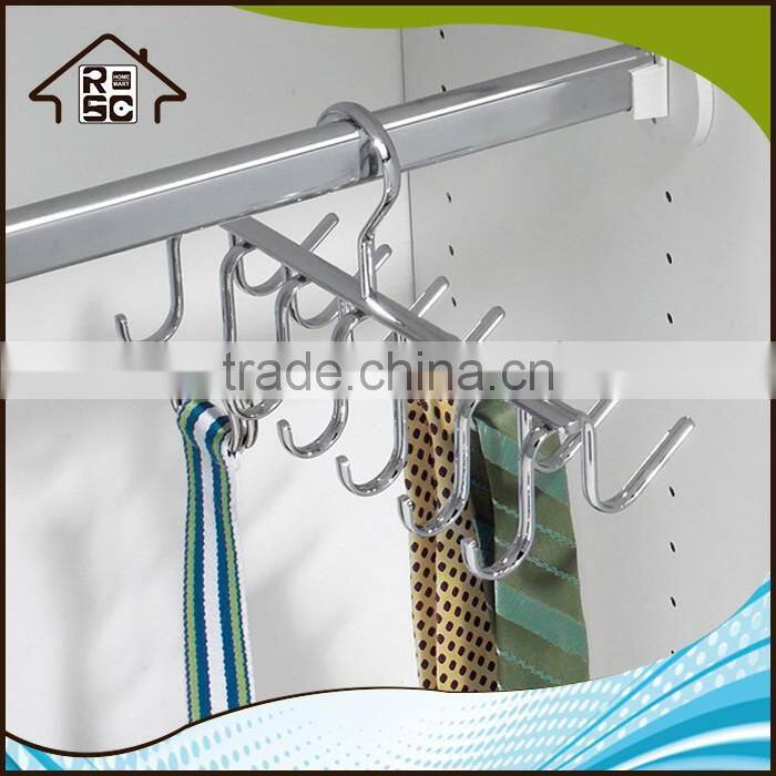 NBRSC Chrome 14 Hook Belt Tie Scarf Closet Organizer Holder Hanger Rack