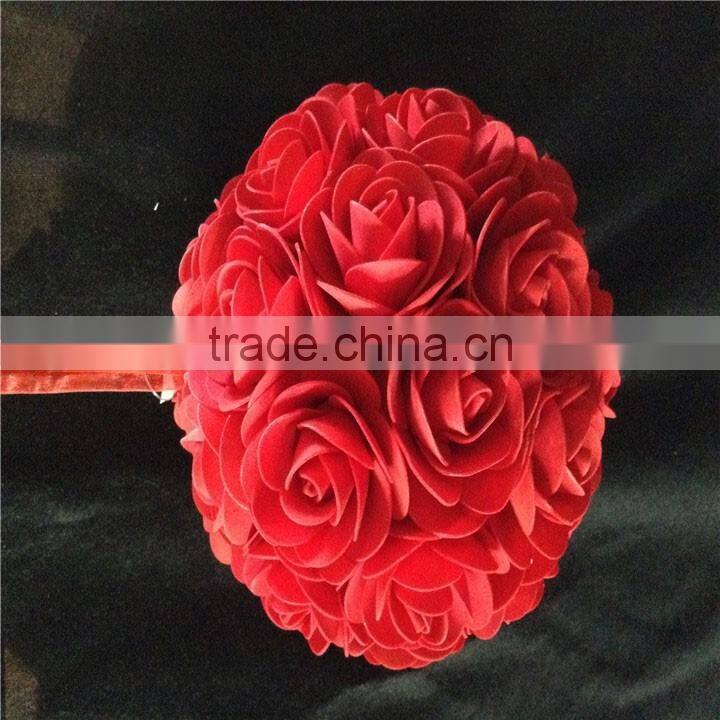 artificial flowers imported from china red rose balls for weddings for home decore