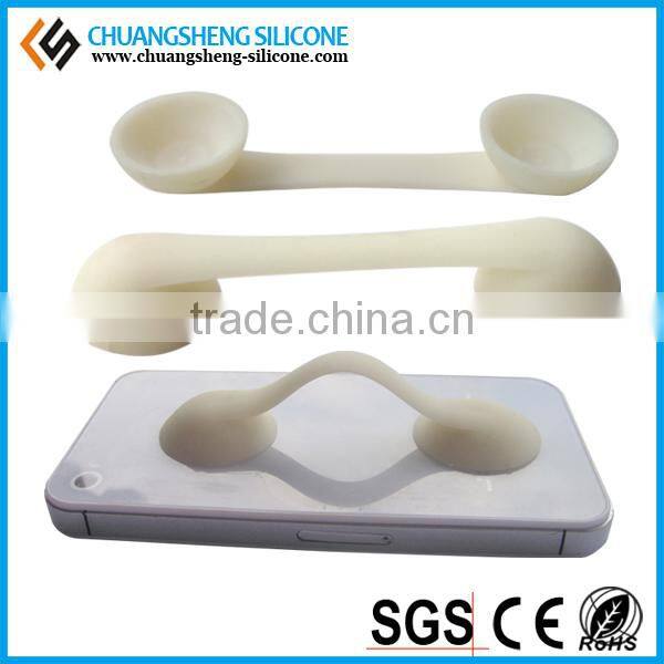 Super strong white silicone cup sucker for phone holder