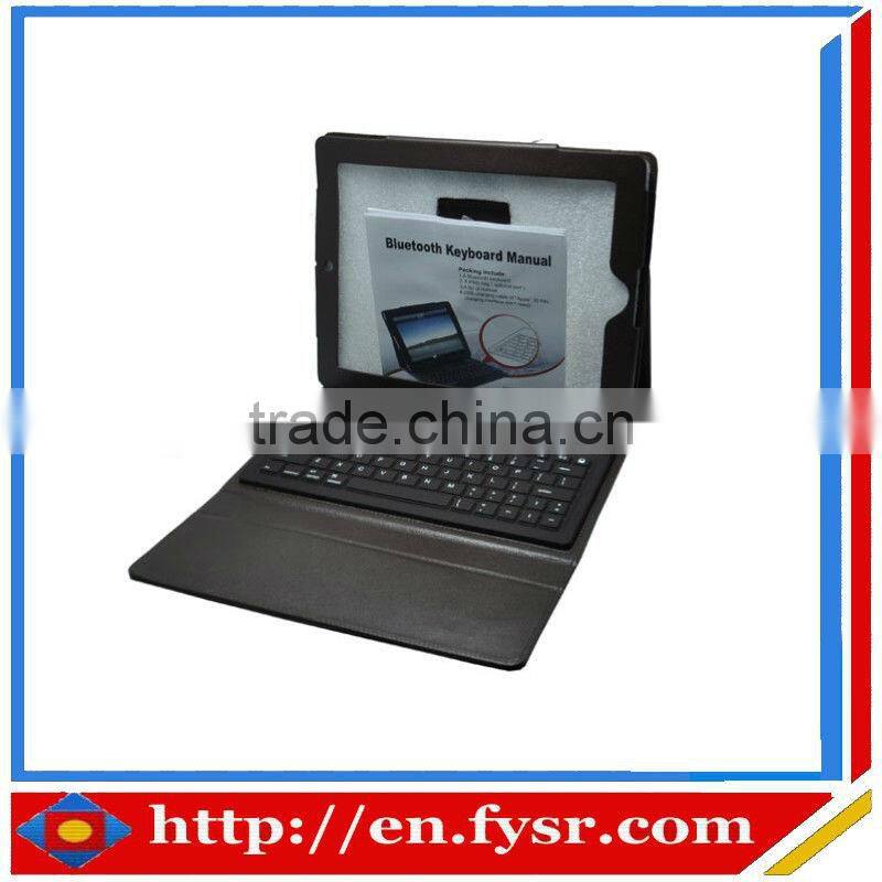 leather tablet cover with silicone bluetooth keyboard