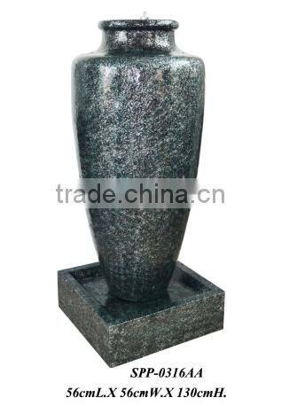 home decor led candle shape fiberglass water fountain tank