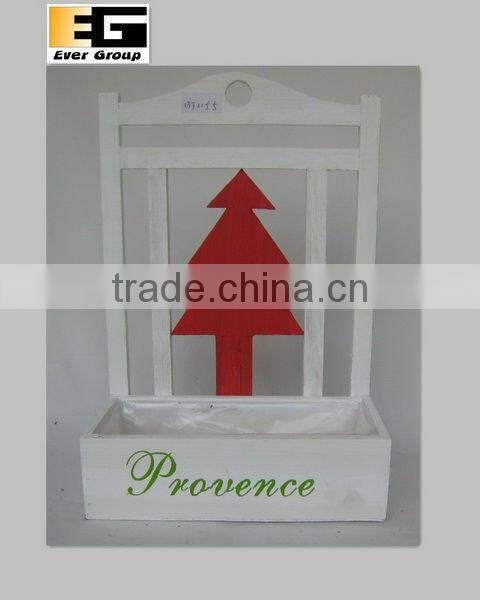 white wash wood hanging planter