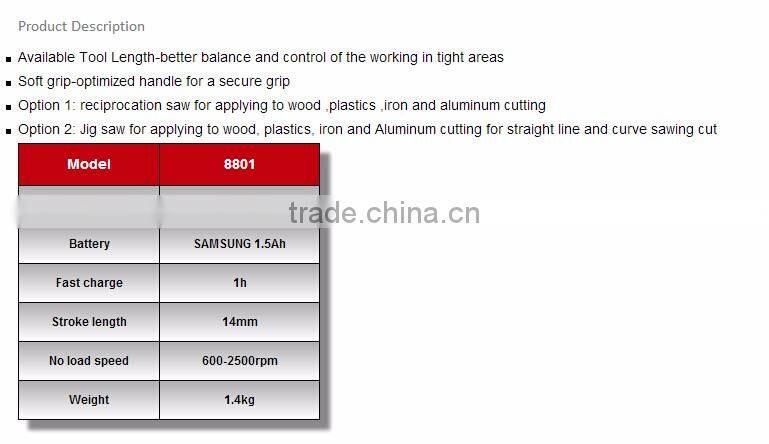 8801 RONIX CORDLESS JIG SAW 12V SAMSUNG 1.5Ah