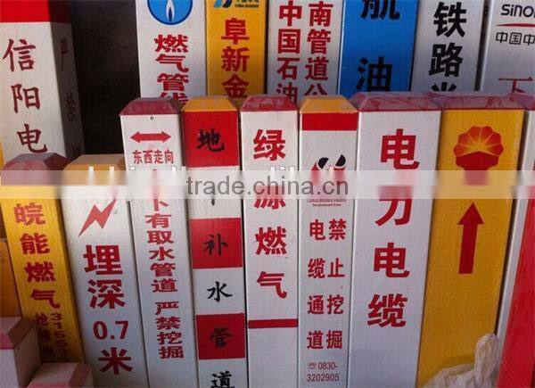 cable channels signs pile/ warning sign factory price hotsale